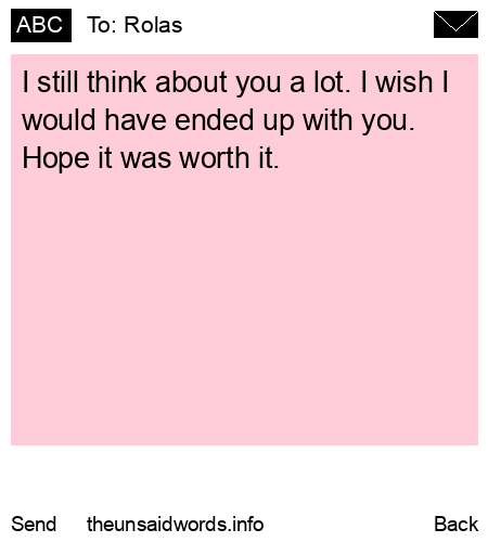 unsent message to Rolas