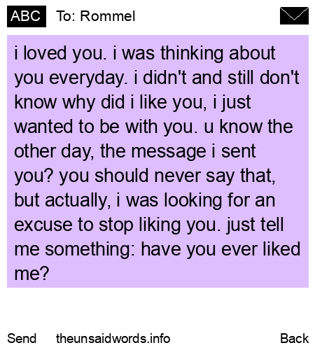 unsent message to Rommel