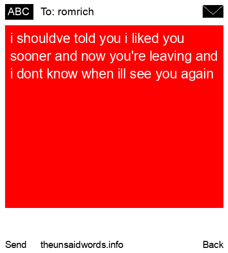 unsent message to romrich