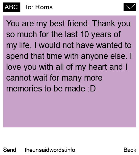 unsent message to Roms