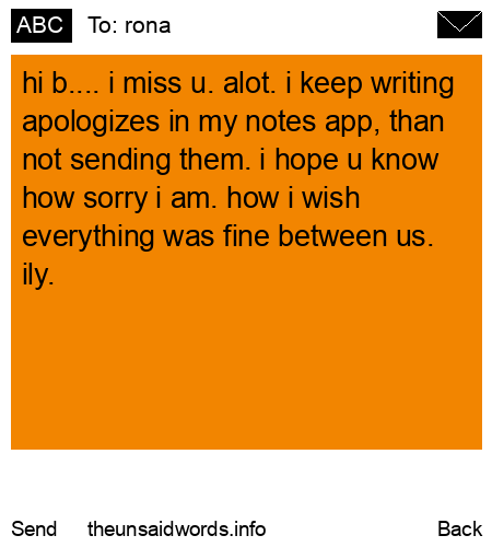 unsent message to rona