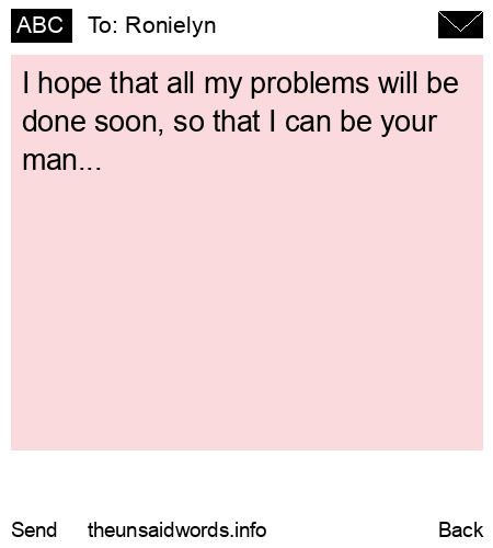 unsent message to Ronielyn