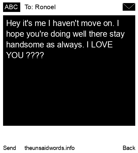 unsent message to Ronoel