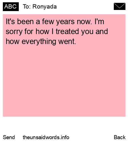 unsent message to Ronyada