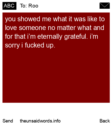 unsent message to Roo
