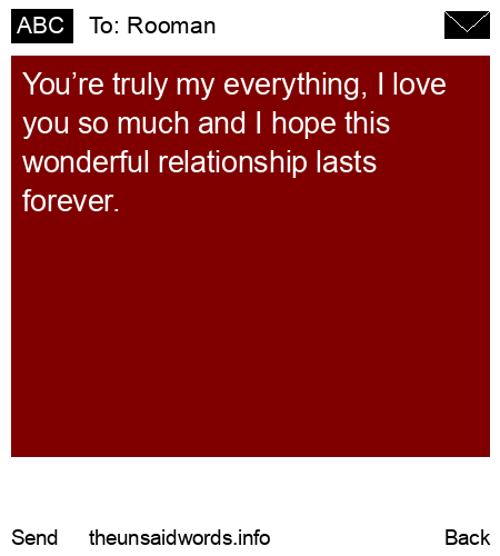 unsent message to Rooman