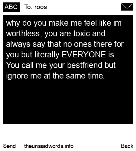 unsent message to roos