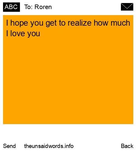 unsent message to Roren