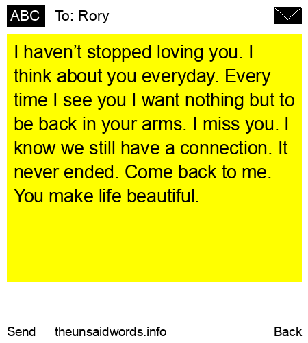 unsent message to Rory