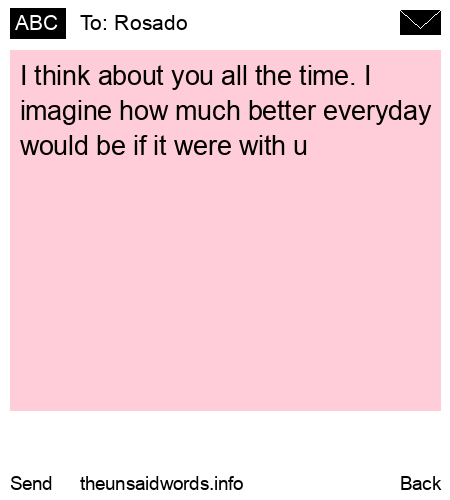 unsent message to Rosado