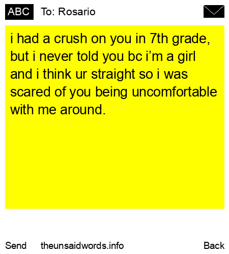 unsent message to Rosario