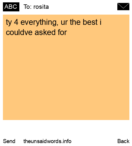 unsent message to rosita