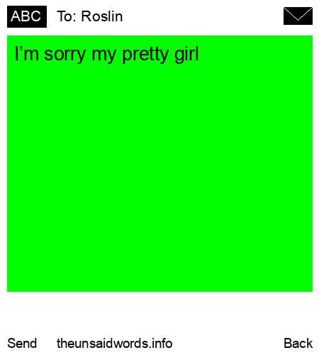 unsent message to Roslin
