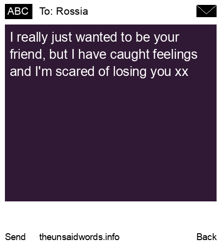 unsent message to Rossia