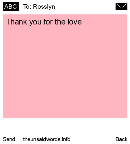 unsent message to Rosslyn