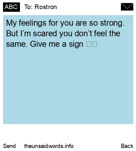 unsent message to Rostron