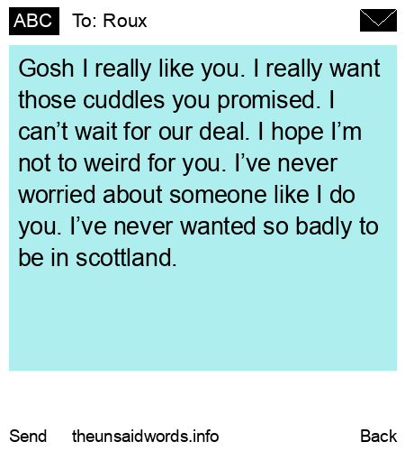 unsent message to Roux