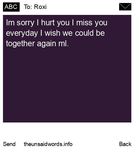 unsent message to Roxi