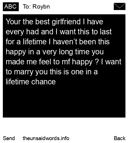 unsent message to Roybn