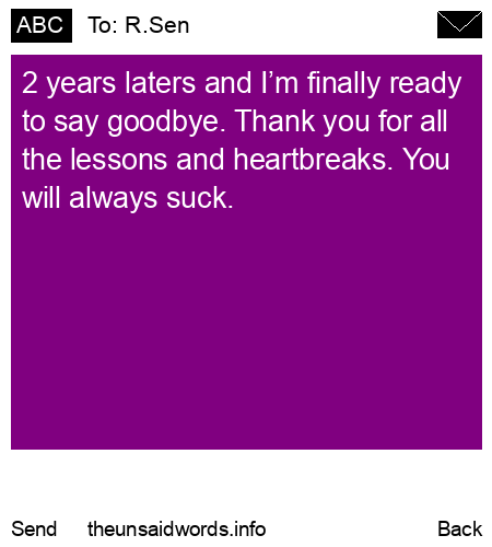 unsent message to R.Sen