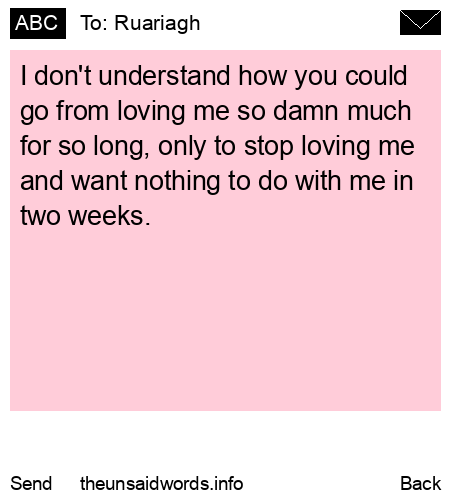 unsent message to Ruariagh