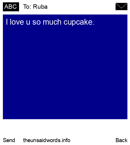 unsent message to Ruba