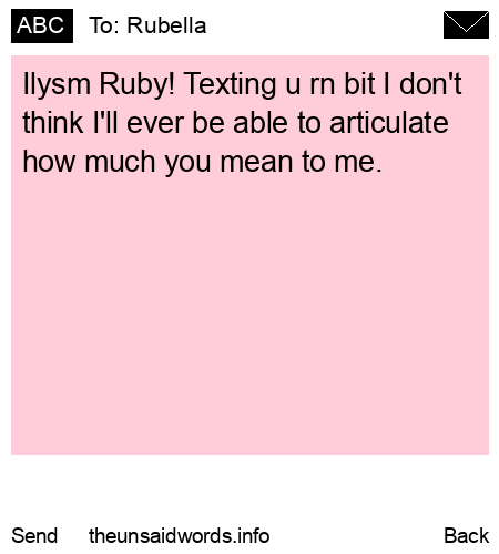 unsent message to Rubella