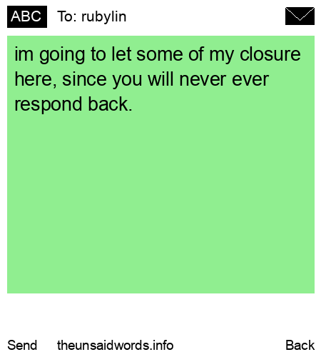 unsent message to rubylin 