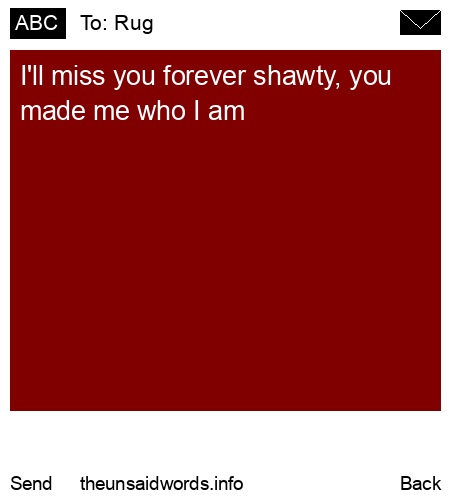 unsent message to Rug
