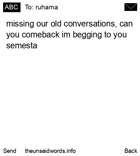 unsent message to ruhama