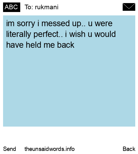 unsent message to rukmani