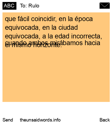 unsent message to Rulo