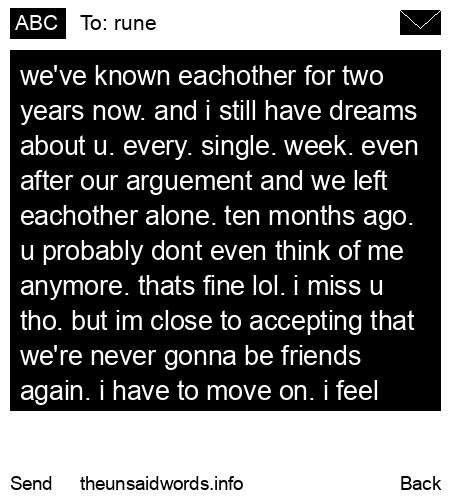 unsent message to rune