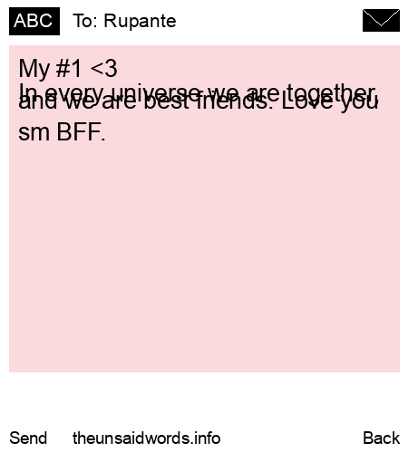 unsent message to Rupante
