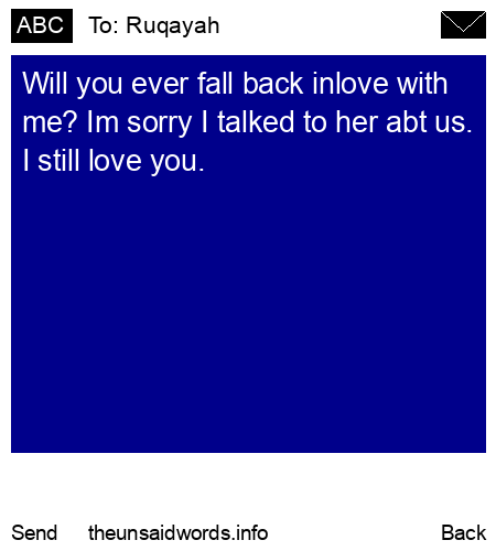 unsent message to Ruqayah 