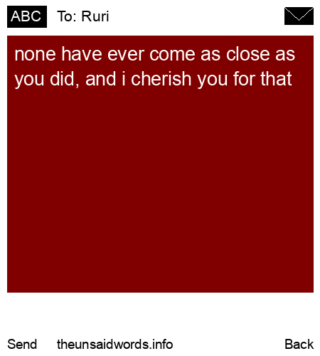 unsent message to Ruri