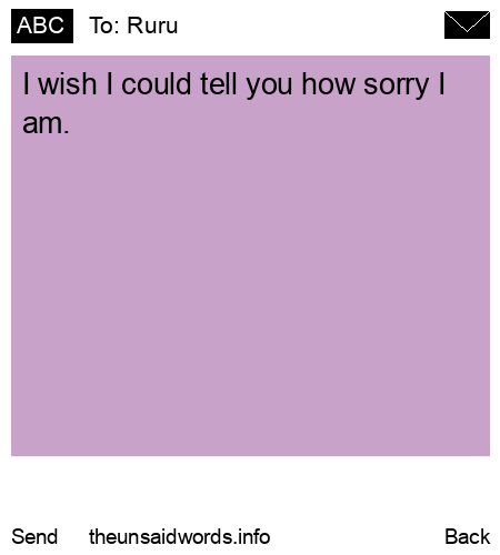 unsent message to Ruru