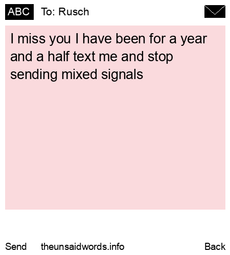 unsent message to Rusch 