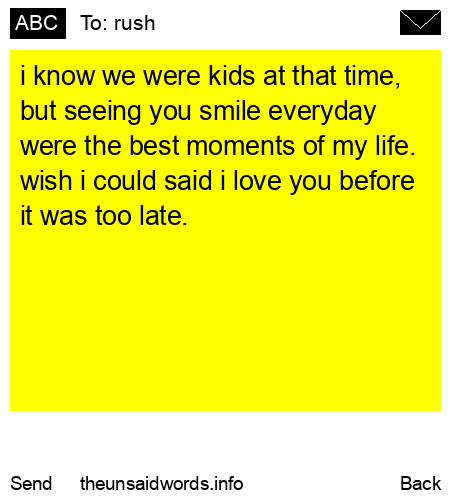 unsent message to rush