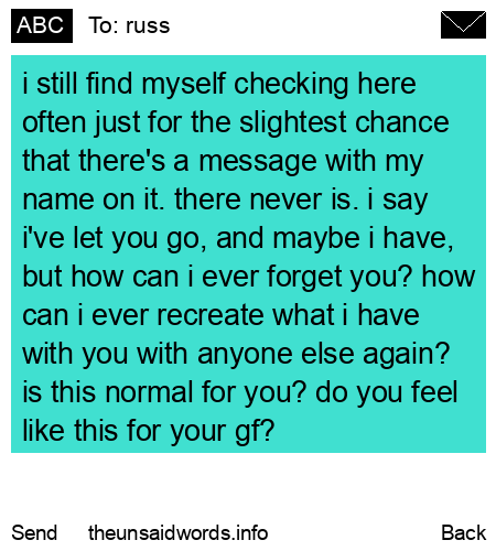 unsent message to russ