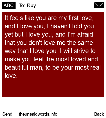 unsent message to Ruy