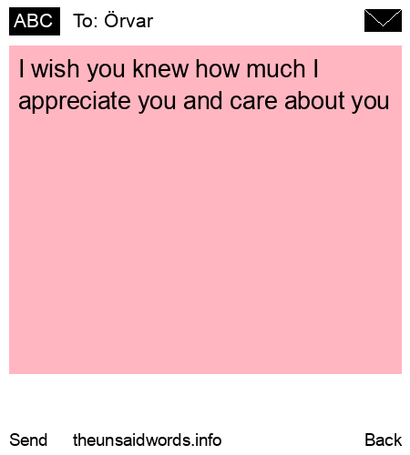 unsent message to Örvar 