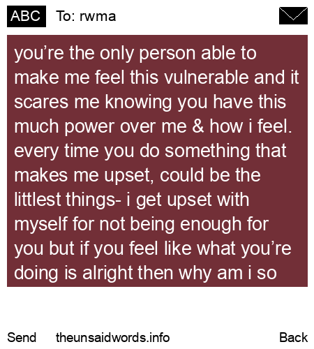 unsent message to rwma