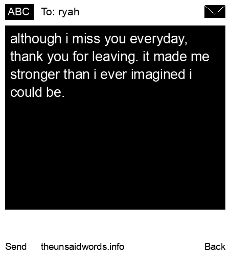 unsent message to ryah