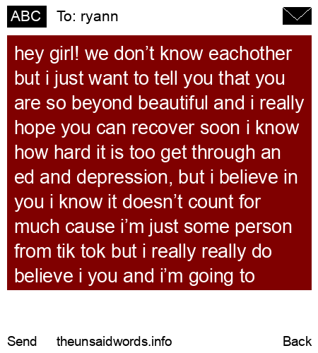 unsent message to ryann
