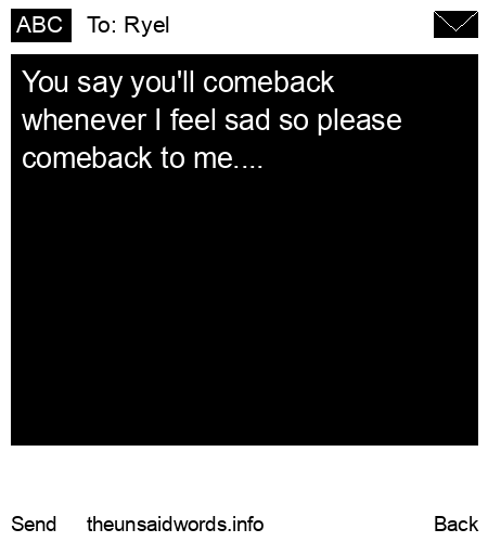 unsent message to Ryel