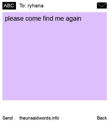 unsent message to ryhana