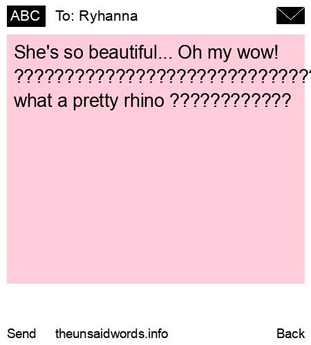 unsent message to Ryhanna