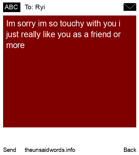 unsent message to Ryi
