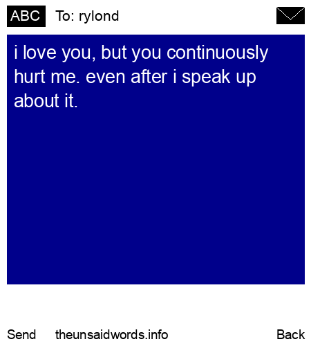 unsent message to rylond